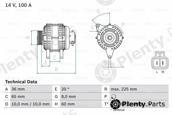 Bosch 0986043981 — Alternator