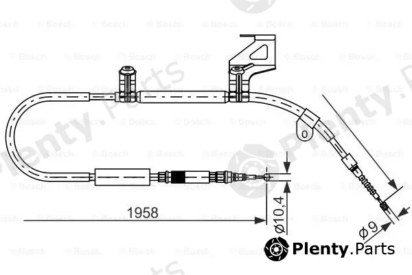 Bosch 1987477604 — Cable Pull, parking brake