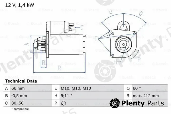 Bosch 0986016570 — Starter