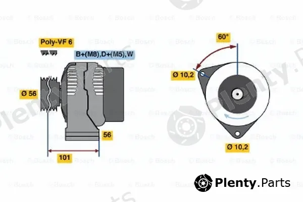 Bosch 0123320041 — Alternator