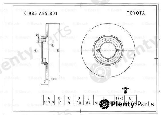Bosch 0986AB9801 — Brake Disc