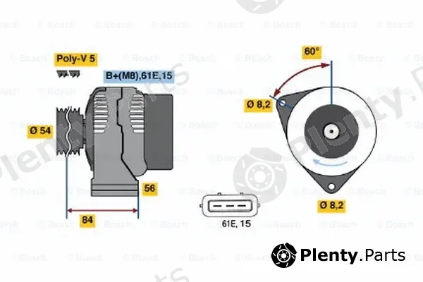 Bosch 0986039831 — Alternator