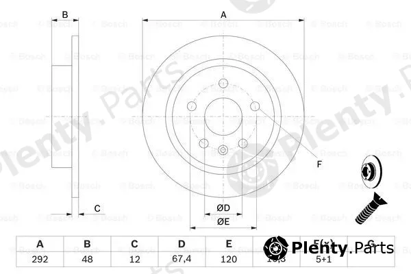 Bosch 0986479513 — Brake Disc