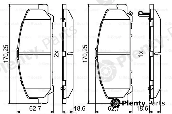 Bosch 0986495375 — Brake Pad Set, disc brake
