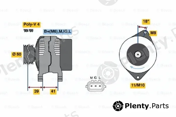 Bosch 0986045831 — Alternator