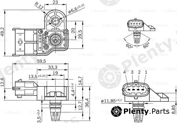 Bosch 0261230280 — Sensor, boost pressure