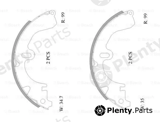 Bosch 0986AB0089 — Brake Shoe Set