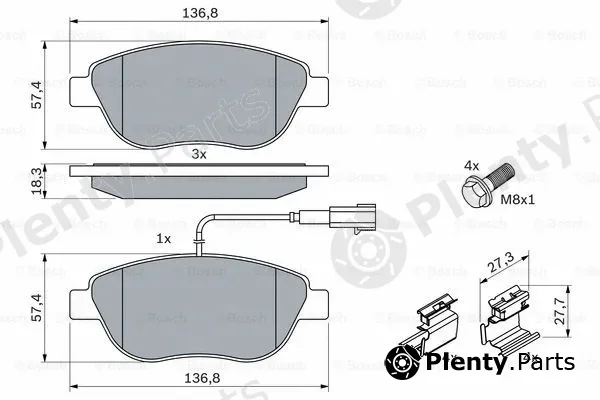 Bosch 0986424596 — Brake Pad Set, disc brake