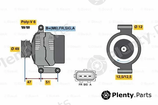 Bosch 0986080750 — Alternator