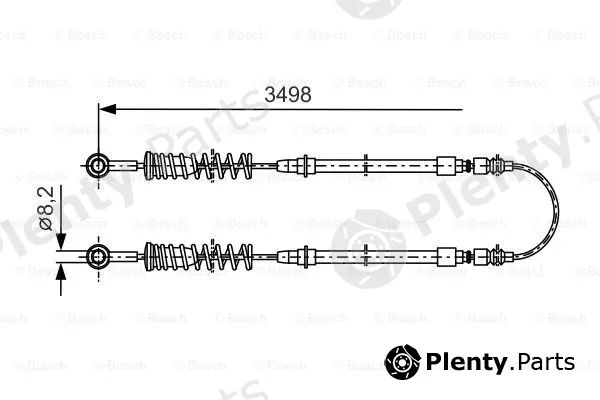 Bosch 1987477291 — Cable Pull, parking brake