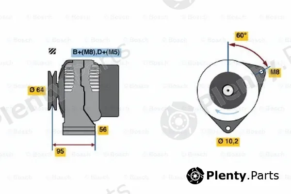Bosch 0120335007 — Alternator