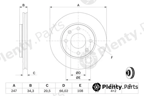 Bosch 0986479W62 — Brake Disc