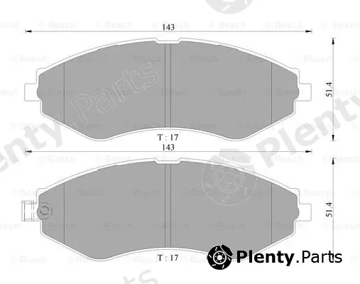 Bosch 0986AB3044 — Brake Pad Set, disc brake