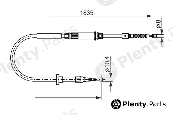 Bosch 1987482873 — Cable Pull, parking brake