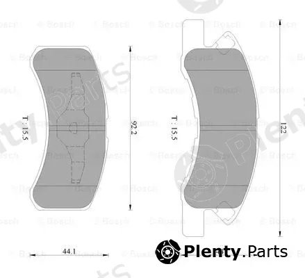 Bosch 0986AB2417 — Brake Pad Set, disc brake