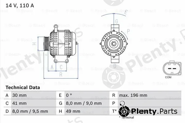 Bosch 0986046130 — Alternator