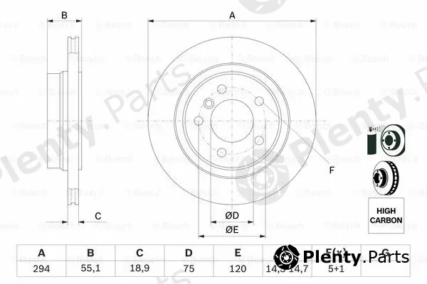 Bosch 0986478570 — Brake Disc