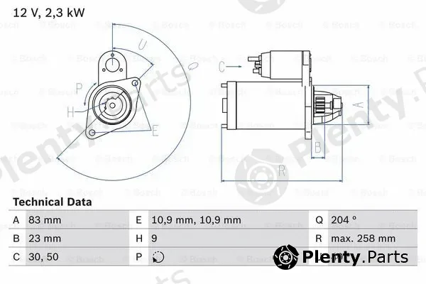 Bosch 0986019820 — Starter