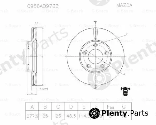 Bosch 0986AB9733 — Brake Disc