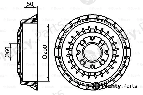 Bosch 0986477146 — Brake Drum