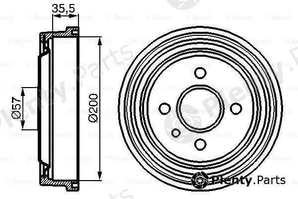 Bosch 0986477021 — Brake Drum