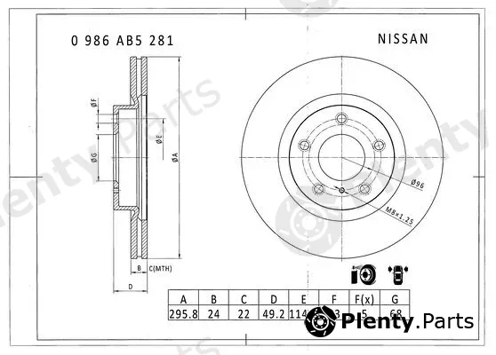 Bosch 0986AB5281 — Brake Disc