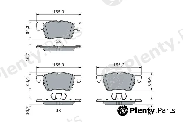Bosch 0986424885 — Brake Pad Set, disc brake