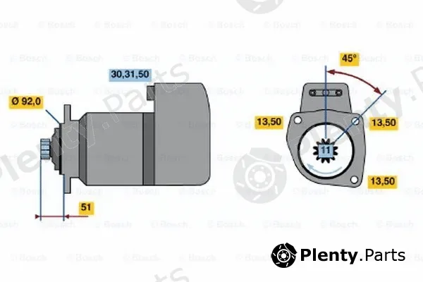 Bosch 0001510036 — Starter