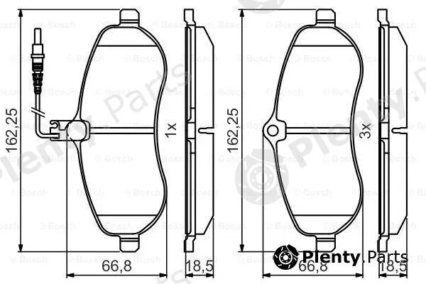 Bosch 0986495460 — Brake Pad Set, disc brake