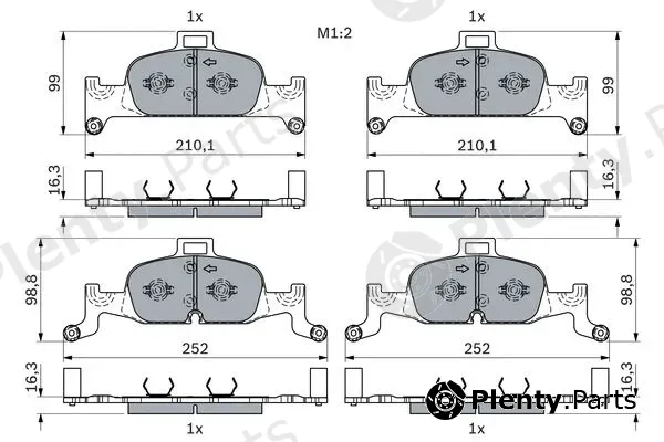 Bosch 0986424432 — Brake Pad Set, disc brake