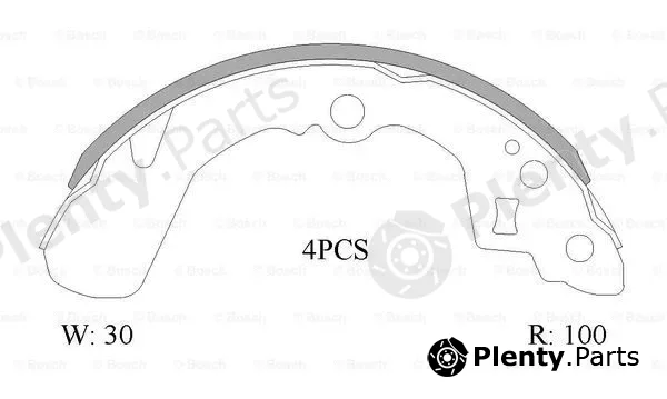 Bosch 0986AB0875 — Brake Shoe Set