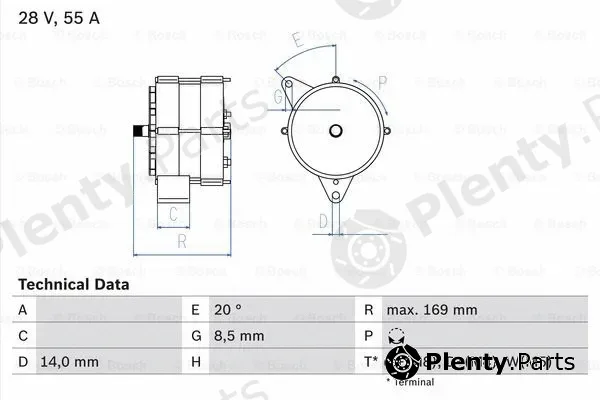 Bosch 0986034370 — Alternator