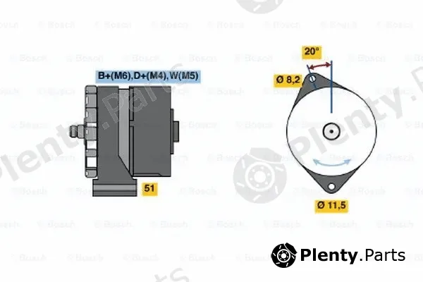 Bosch 0986032710 — Alternator
