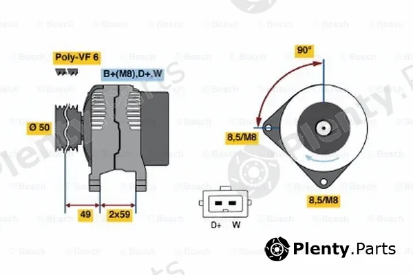 Bosch 0123310049 — Alternator