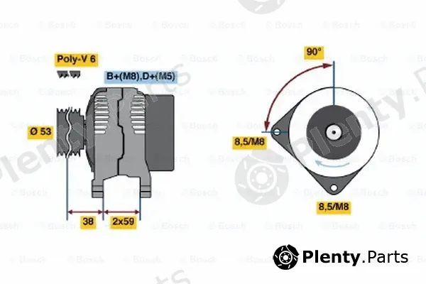 Bosch 0123320021 — Alternator