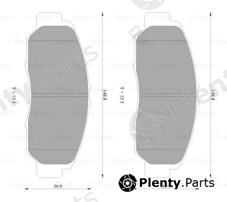 Bosch 0986AB2387 — Brake Pad Set, disc brake