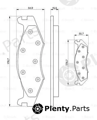 Bosch 0986424273 — Brake Pad Set, disc brake