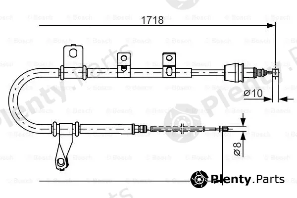 Bosch 1987482209 — Cable Pull, parking brake