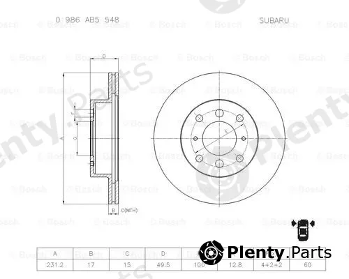 Bosch 0986AB5548 — Brake Disc