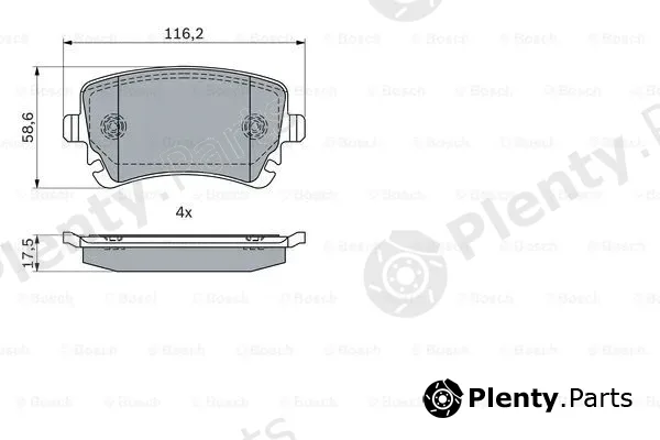 Bosch 0986424056 — Brake Pad Set, disc brake