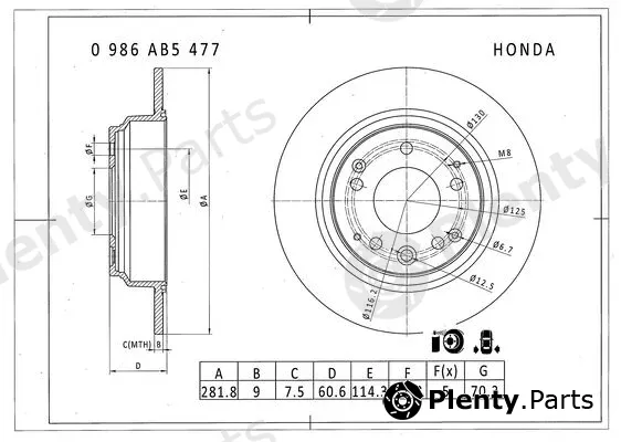 Bosch 0986AB5477 — Brake Disc