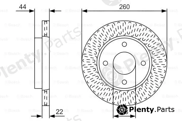 Bosch 0986479U54 — Brake Disc