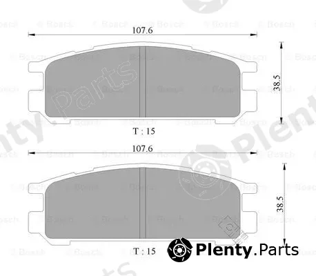 Bosch 0986505996 — Brake Pad Set, disc brake