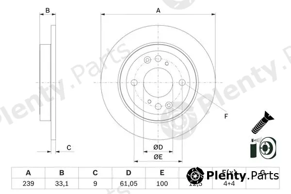 Bosch 0986479E95 — Brake Disc