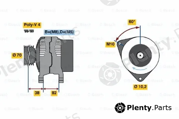 Bosch 0123510015 — Alternator
