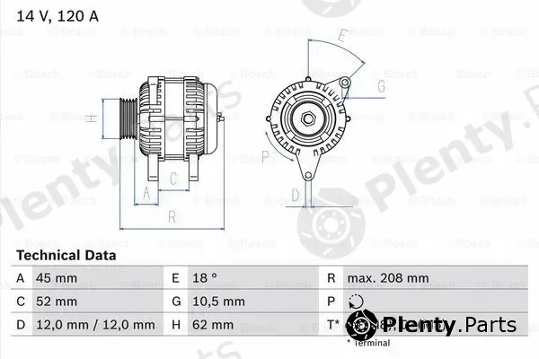 Bosch 0986049400 — Alternator