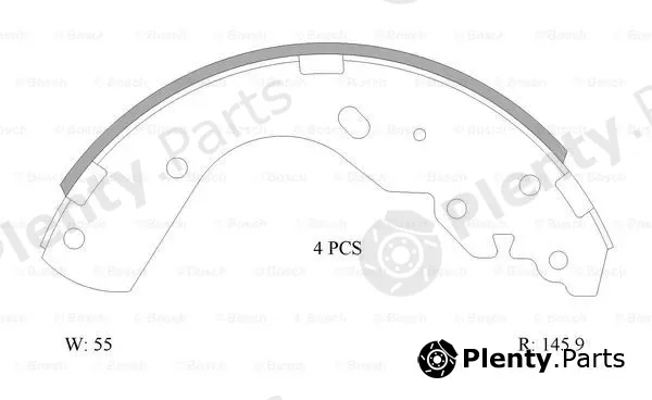 Bosch 0986AB1573 — Brake Shoe Set