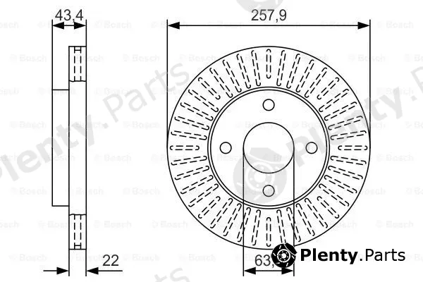 Bosch 0986479T66 — Brake Disc