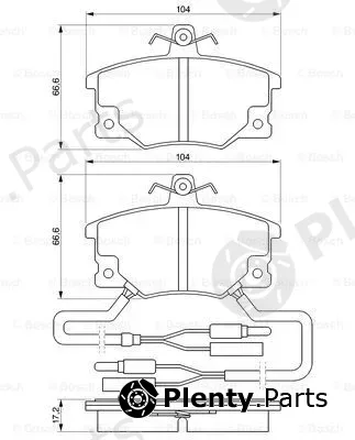 Bosch 0986424100 — Brake Pad Set, disc brake