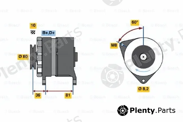 Bosch 0986033310 — Alternator